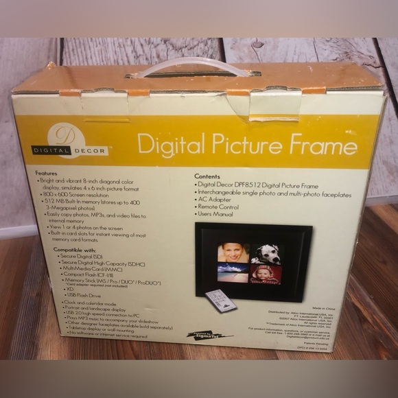 Digital Decor Digit 8" Photo Frame Black Frame DPF8512 NEW in BOX  512MB Memory - Picture 7 of 12